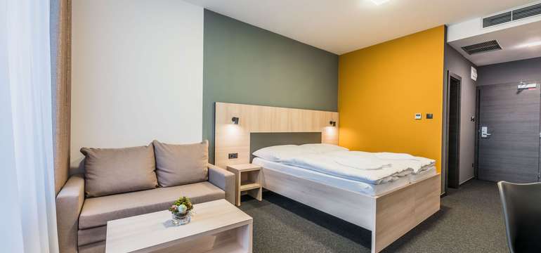 Moderne zariadené izby ponúkajú hosťom hotela Glamour**** pohodlné ubytovanie