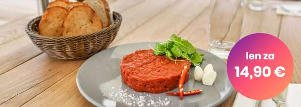 Tatársky biftek Restaurant Parlament bratislava