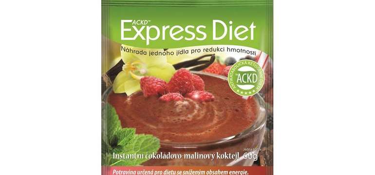 Express Diet - Cokoládový koktail s malinami 60 g