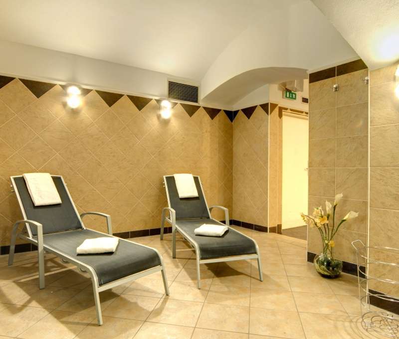 Hotel ponúka aj wellness centrum s klasickou fínskou a parnou saunou