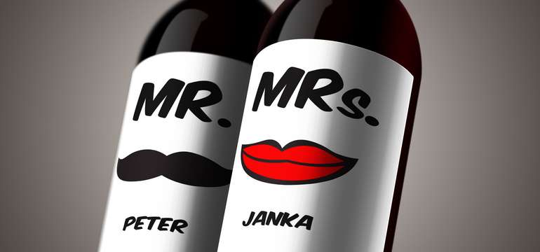 Darčekový set vín - párové etikety MR a MRs
