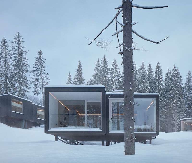 Björnson Tree Houses uprostred lesa pod Chopkom
