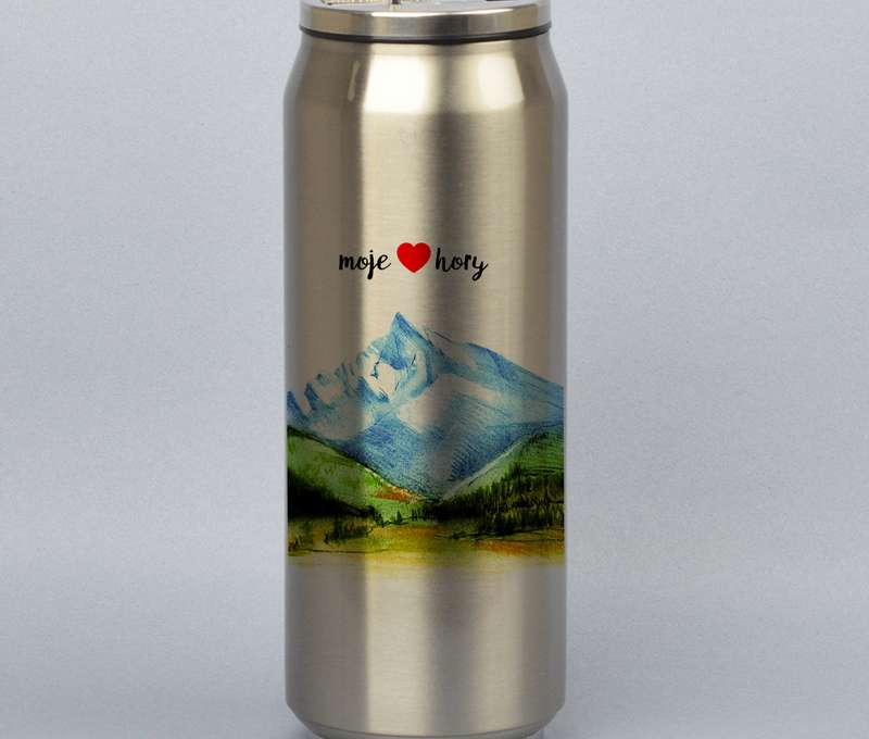 Turistická termoplechovka (500 ml) - kov, plast