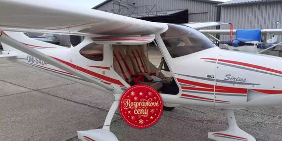 EXTRA CENY: Zážitkový let na lietadle Sirius S – luxus, komfort a sloboda v oblakoch, vďaka vyhrievaniu aj v zime/Letisko Sládkovičovo