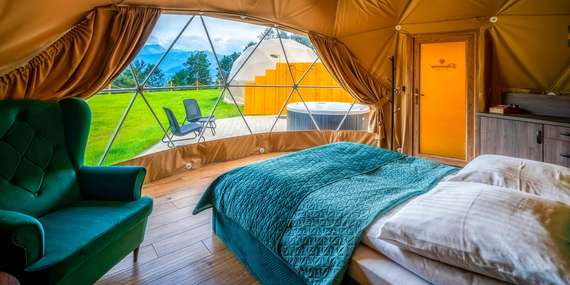 Diamond Glamp s vlastní vířivkou a snídaní doručenou až ke dveřím/Polsko - Vysoké Tatry - Poronin
