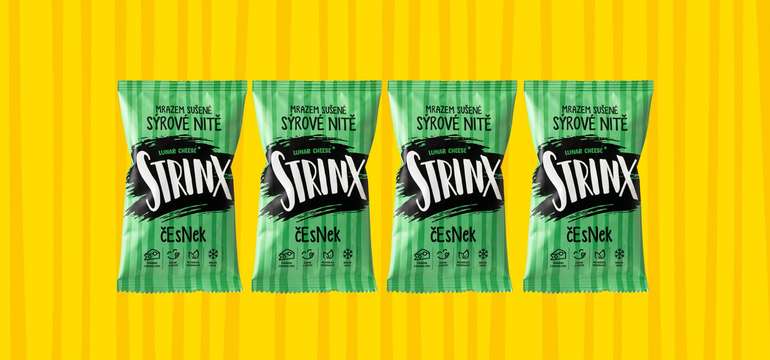 4x 25 g Balenie mrazom sušeného syra StrinX (nite – cesnak)