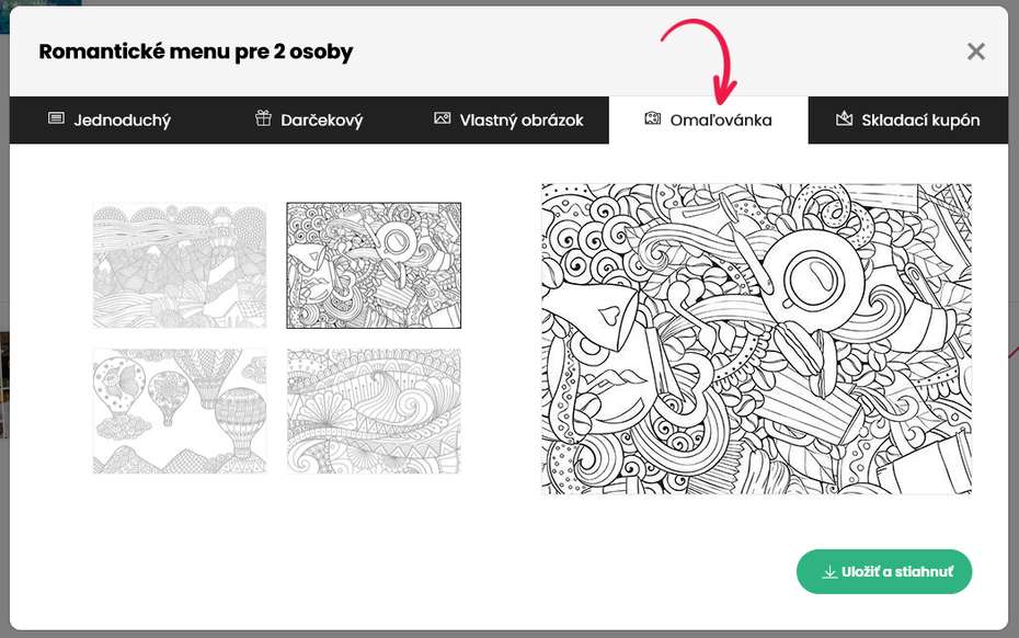 omalovanka na kupone zlavadna