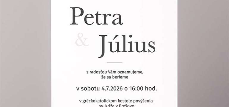 Svadobné oznámenie - Letné kvety