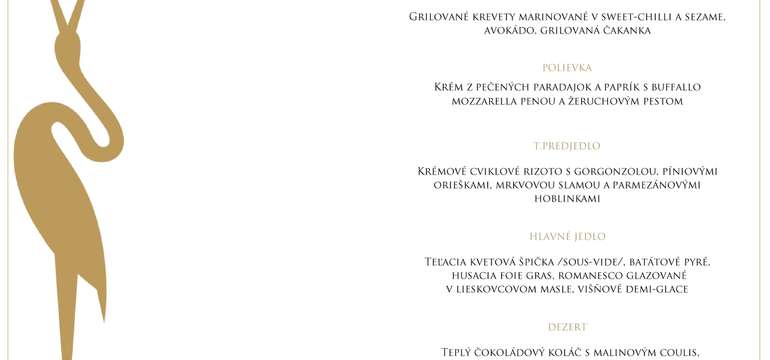 Romantické 5-chodové menu