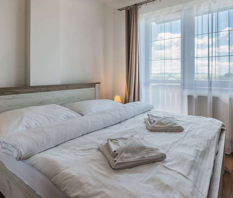 Ubytovanie  v 28 moderne zariadených, dvojlôžkových apartmánoch v 3 kategóriách