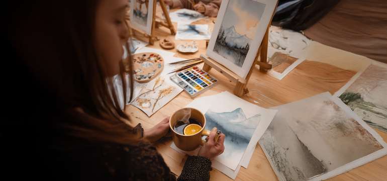 Zážitkový workshop maľovania v Ateliéri LENSY v centre Košíc