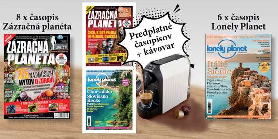 Ročné predplatné časopisov Zázračná planéta a Lonely Planet s kávovarom/Slovensko