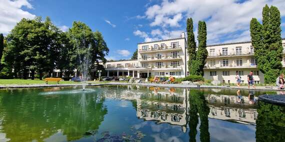 Regeneračný pobyt v Kúpeľnom hoteli PALACE*** Sliač s plnou penziou, procedúrami a vstupom na kúpalisko Holidaypark Kováčová/Zvolen