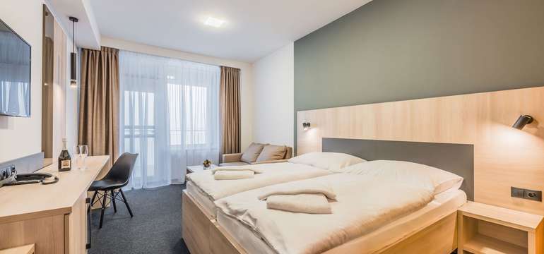 Moderne zariadené izby ponúkajú hosťom hotela Glamour**** pohodlné ubytovanie