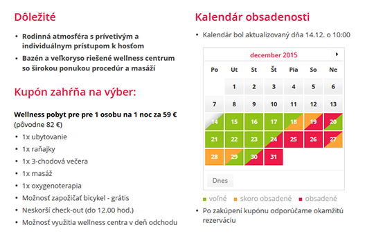 kalendar obsadenosti