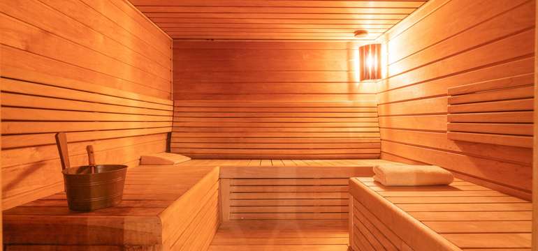 Drevená fínska sauna v Harmony Spa Penziónu Drak