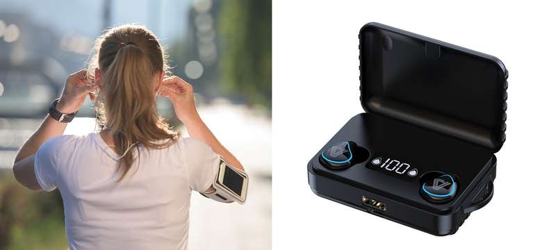 Bluetooth slúchadlá HD Stereo a powerbank 2v1