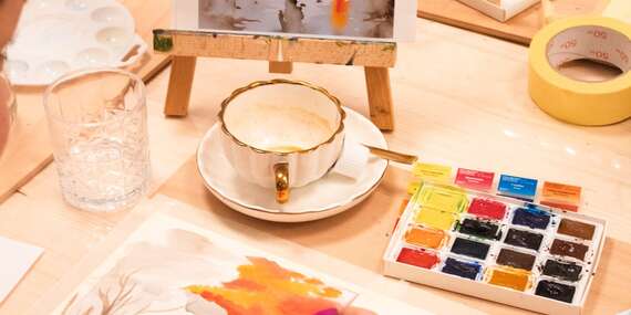 Zážitkový workshop maľovania v Ateliéri LENSY v centre Košíc s neobmedzeným Proseccom alebo vareným vínom/Košice