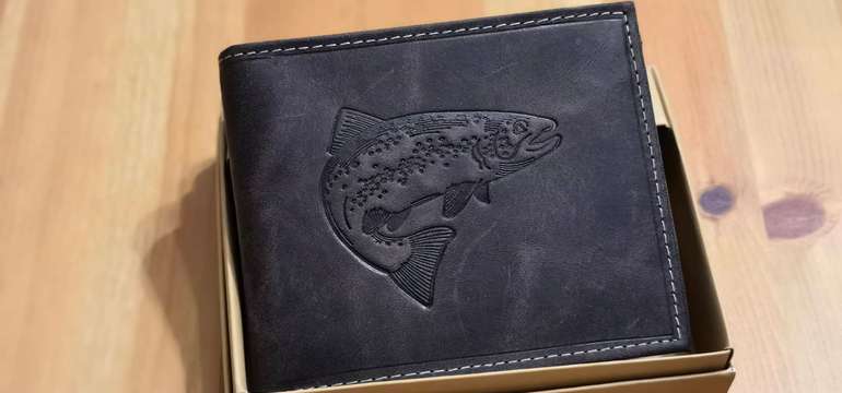 Pánska kožená peňaženka Fish Brown