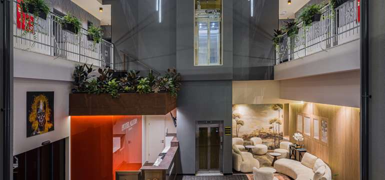 Moderný a štýlový interiér hotela Allora Hotel Budapest 4****