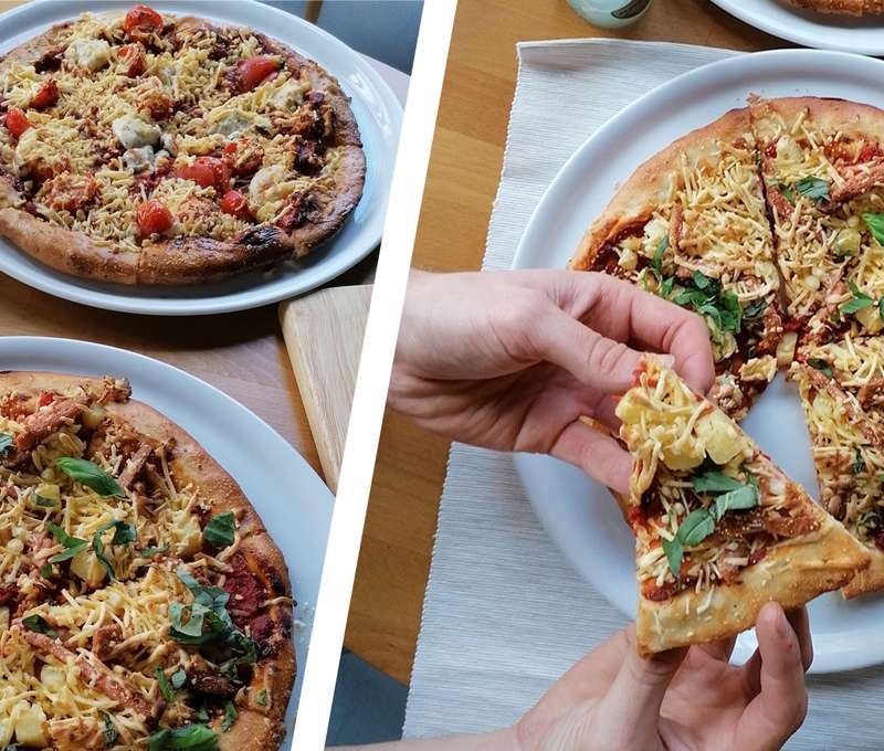 Vegánska pizza z Loove restaurant by Vegana, so sebou "take away" alebo s donáškou
