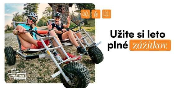 Jazda na bobovej dráhe, zjazd na horských kolobežkách a bungee trampolíny v letnom centre zábavy Snowparadise Veľká Rača/Veľká Rača - Oščadnica