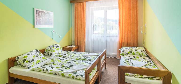 Pokoje mají vlastní sociální zařízení a wifi připojení