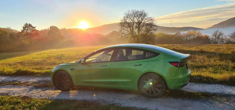 Jazda na Tesla Model 3 Performance