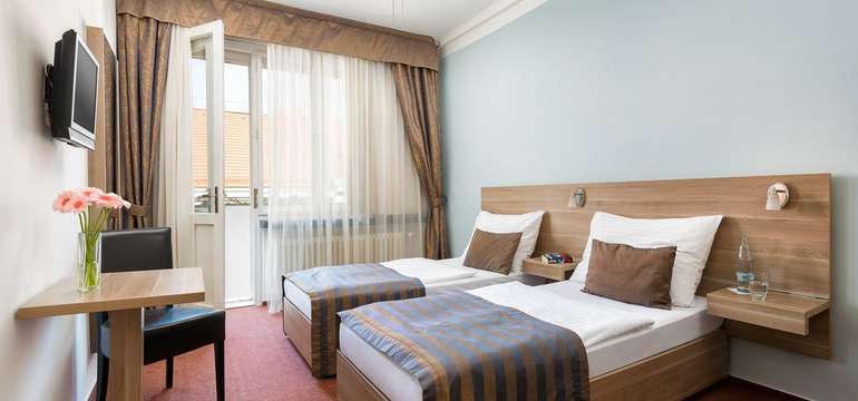 Komfortně zařízené pokoje hotelu Meda**** nabízejí vše potřebné