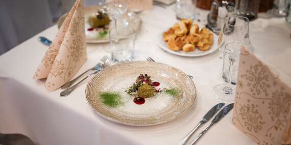 4-chodové menu pre dvoch v hoteli MOST SLÁVY*** v Trenčianskych Tepliciach/Trenčianske Teplice