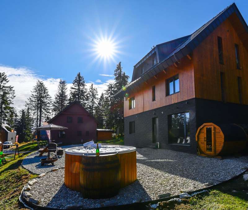 Luxusná chata Martinski ponúka aj vírivku a saunu