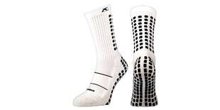Protišmykové ponožky MEVASOX - biela farba - veľkosť L