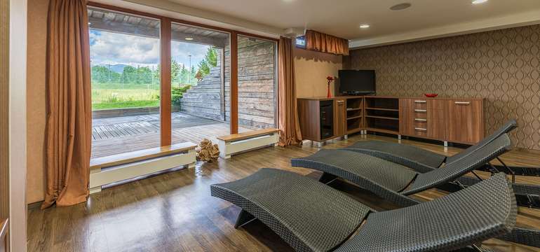 Fínska sauna, parná sauna, infra sauna, ochladzovacia kaďa, vírivá vaňa, relaxačná miestnosť, samost