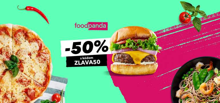 Vychutnaj si jedlo za polovicu - foodpanda s 50 % zľavou