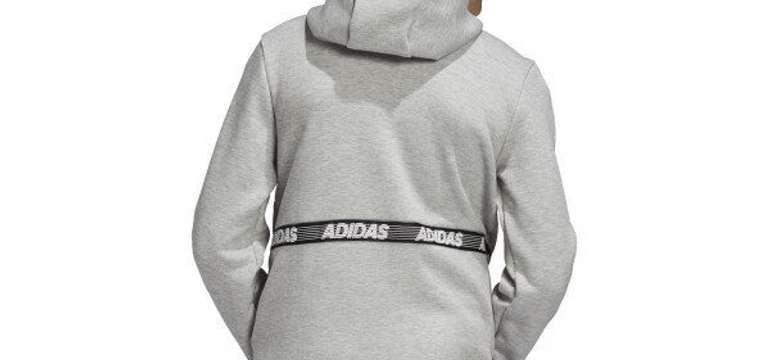 Adidas detská mikina šedá s čiernymi pásmi