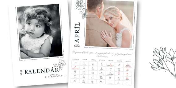 Extra veľký kalendár z vašich fotiek na rok 2026/Slovensko