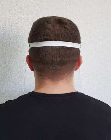Ochranný štít s vymeniteľnou prednou časťou