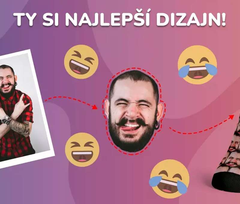Personalizované ponožky vyrobené a potlačené na Slovensku