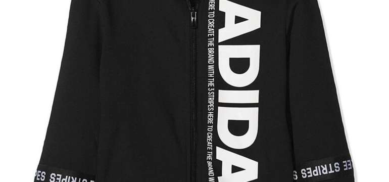 Adidas detská mikina čierna s nápisom Adidas