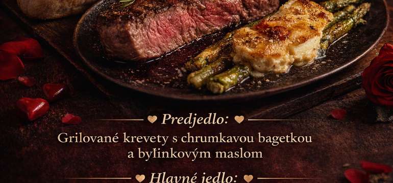 Valentínske menu v reštaurácii Black Angus STEAK HOUSE