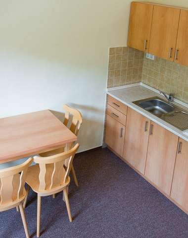 Súčasťou apartmánov je kuchyňa.