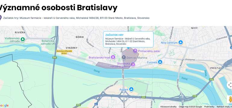 Hra Významné osobnosti Bratislavy