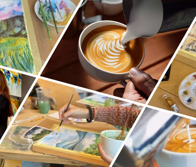 Kurzy akvarelovej maľby alebo home barista v kaviarni Talks