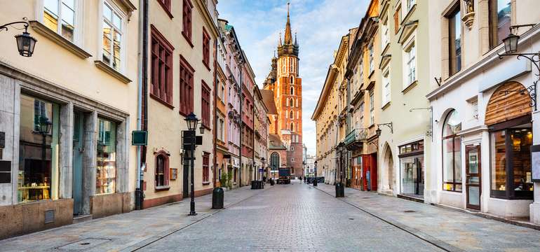 Historické centrum Krakova je za 10 min. snadno dostupné s MHD