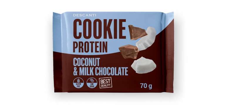 Descanti proteínový cookie (70 g) - kokos/čokoláda