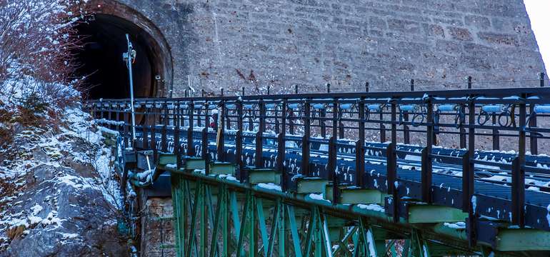 Zubačka Festungsbahn vedúca k pevnosti Hohensalzburg, Salzburg