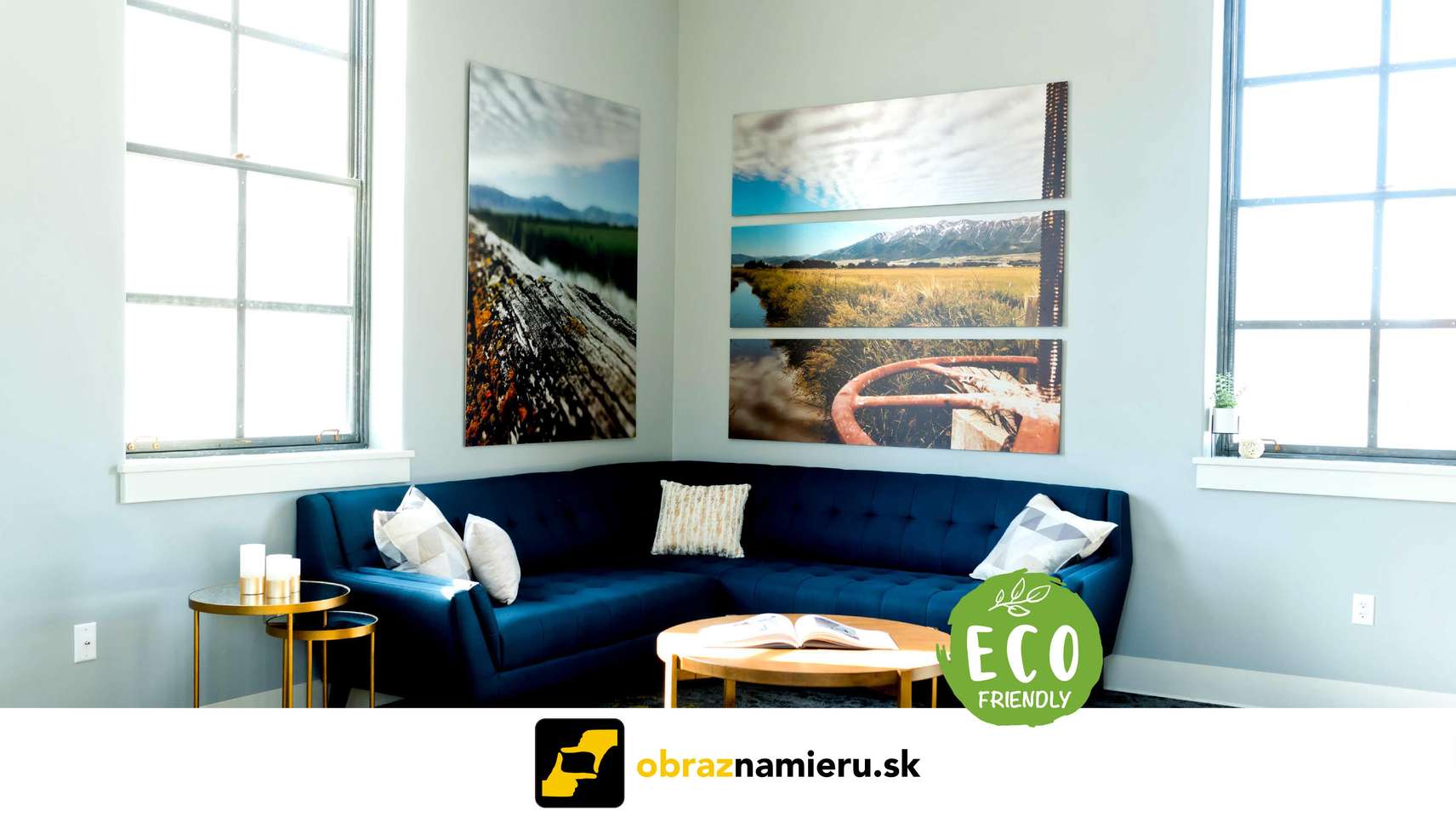 Fotokoláž alebo tablo na ekologickom plátne zo 100 % bavlny v rôznych rozmeroch