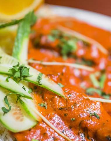 Indická kuracia tikka masala s basmati ryžou alebo butter chicken