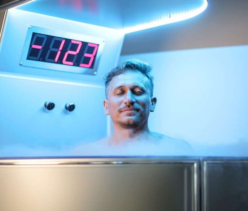 Jednorazový vstup do kryosauny s teplotou -130 °C