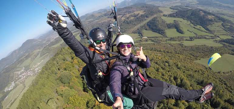 Tandemový paragliding z výšky až do 1000 metrov